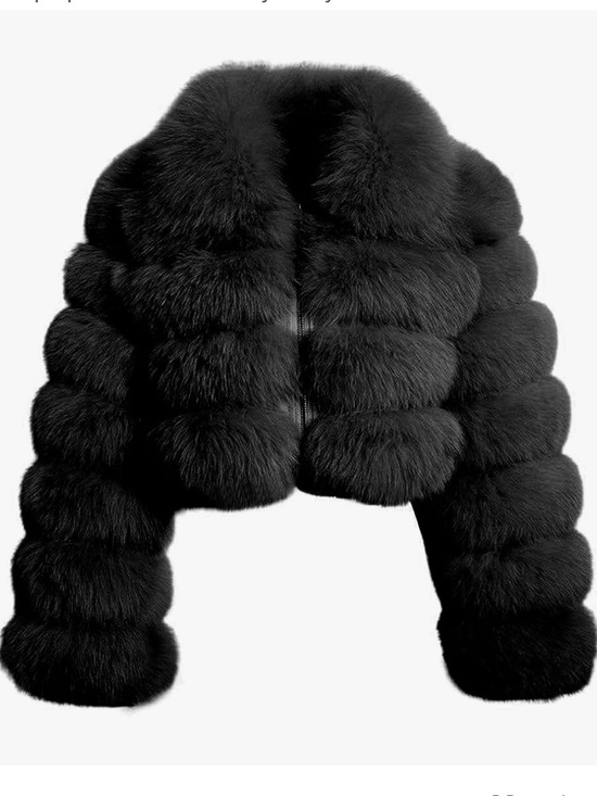 Source Unknown Jackets & Blazers - Source Unknown Black Plush Faux Fur Cropped Teddy Jacket